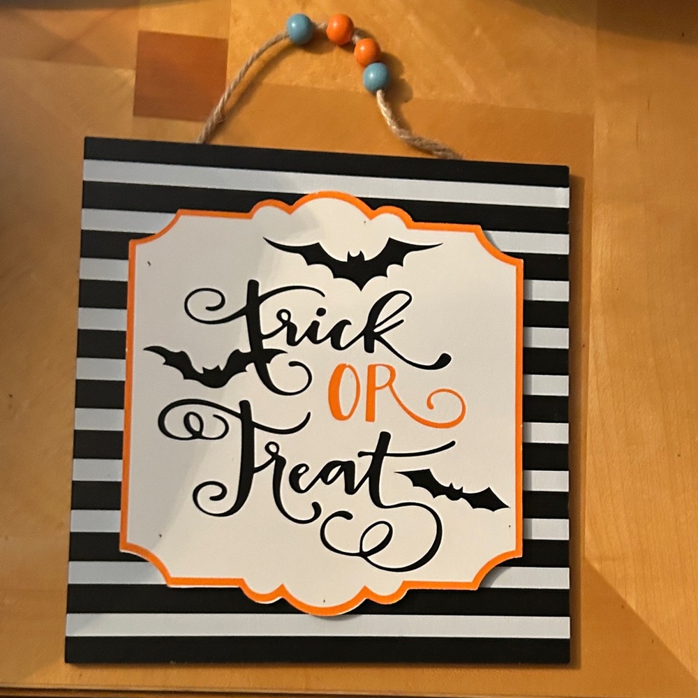 Festive Halloween Wall Art - Black, White, Orange